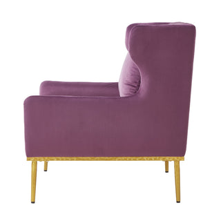 Elegant Curved Armrest Accent Armchair
