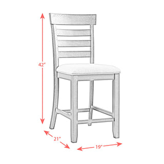 Colorado - Counter Side Chair With Cushion Seat (Set of 2) - Charcoal