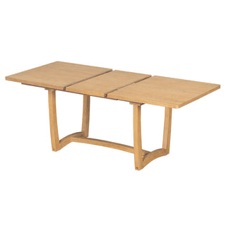 Rectangular Extendable Dining Table Set With 6 Upholstered Chairs