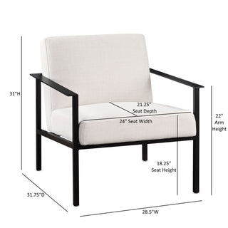Millie - Stationary Accent Chair - Off White