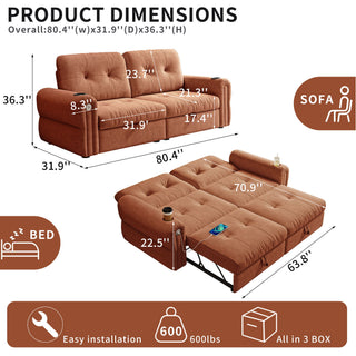 Cloud Like Convertible Sofa Bed With For Living Room