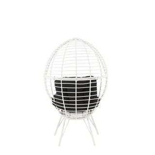 Galzed - Patio Lounge Chair - Black / White
