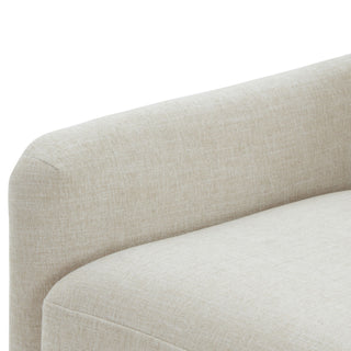Tolland - Swivel Accent Chair With Antique Brass Nailhead Trim - Beige