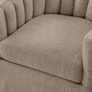 Solitude - Skirted Swivel Accent Chair With Hemp Like
