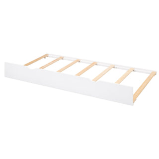 Storage Platform Bed With Pull Out Shelves, Trundle, And 2 Drawers