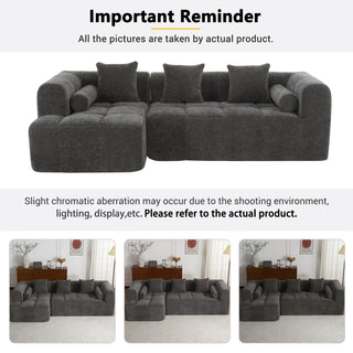 Sectional Free Combined Sofa With 2 Side Pockets