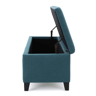 Contemporary Storage Ottoman Bench With Upholstery