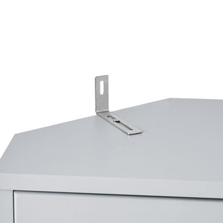 Multi Functional Corner Cabinet With Adjustable Shelves And 2 Doors