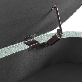 Modern Ottoman Oval Storage Bench With Rubber Wood Legs