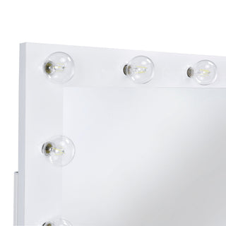 Amia - Complete Vanity With Lightbulbs - Glossy White