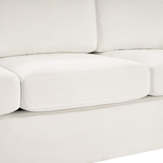 Modern 3 Seater Sofa With Curved Backrest