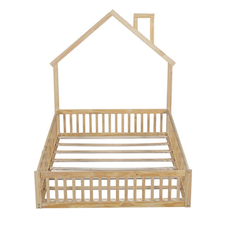 House Platform Bed With Guardrail