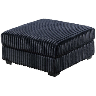 6 Piece Modular U Sectional Sofa Set With USB Cup Holder, Low Leg - Black