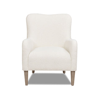 Nimbus - Curved Accent Chair - Ivory White