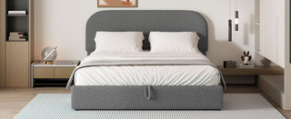 Upholstered Platform Bed With Hydraulic Storage System