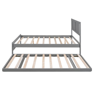 Platform Bed With Adjustable Trundle