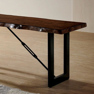 U - Shape Bench With 2 Tone - Black / Walnut