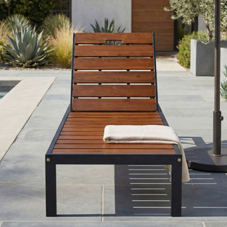 Outdoor Chaise With Adjustable Backrest