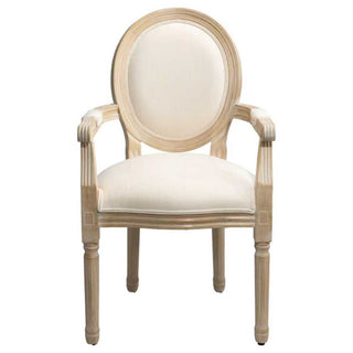French Vintage Upholstered Fabric Dining Armchair (Set of 2)