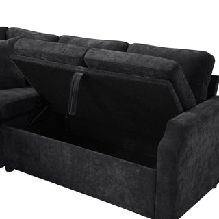 Modern L Shaped Sectional Sofa Bed With Hidden Storage Upholstery