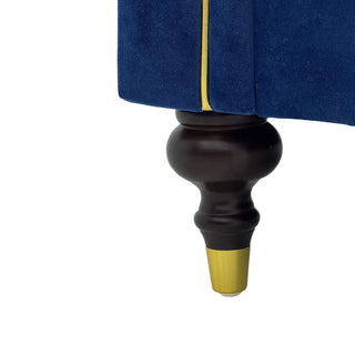 3 Seater Sofa With Rolled Arms, Vertical Channel Tufted Backrest