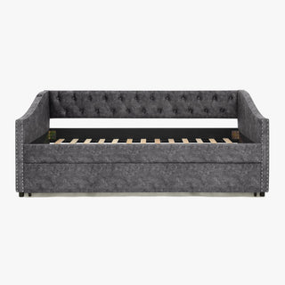 Upholstered Daybed With USB Charging & Pull Out Bed