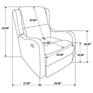 Cortland - Upholstered English Arm Recliner Chair Comfort Enhancing Lounge Chair - Ivory