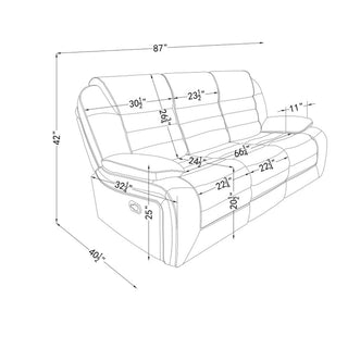 Lucius - Reclining Sofa With Manual Recline - Brown