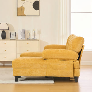 U-Shaped Sectional Sofa 103.5" Fabric Couch With Dual Chaise Lounges, Storage Pockets, Armrest Pillows