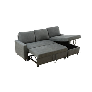 L - Shaped Convertible Sofa Bed With Storage Chaise