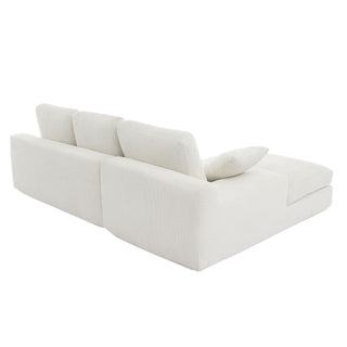 Compressed Sofa With 3 Back Cushions, 2 Throw Pillows