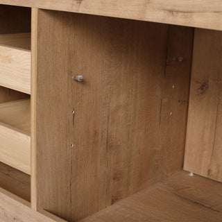 60" Freestanding Bathroom Vanity With Soft Close Doors And Drawers, (Vanity Only) - Imitative Oak