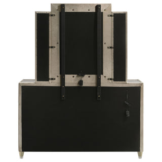 Mika - 8 Drawer LED Dresser With Mirror - Ivory