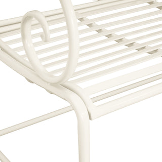 Sunnydaze - Outdoor Garden Bench - Matte White