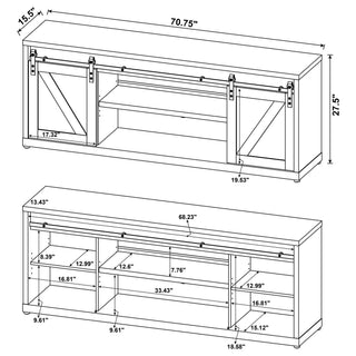 2 Door TV Stand - Driftwood