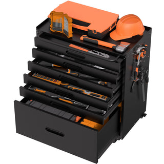 Rolling Tool Cabinet Heavy Duty Garage Storage With Lockable Doors