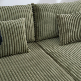 Modern Chaise Sofa With Adjustable Backrest, Cup Holders, Phone Holder & Storage Compartments For Living Room