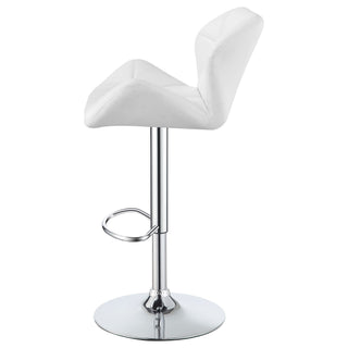 Kerwin - Upholstered Adjustable Bar Stool (Set of 2) - White