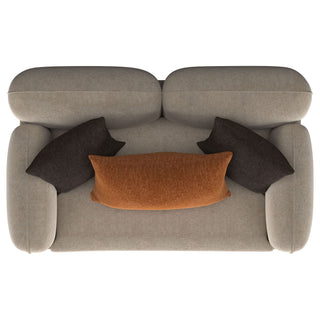 Repley - Upholstered Sculpted Track Arm Loveseat - Beige