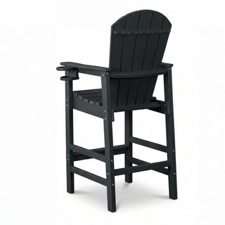Bar Height Adirondack Chair With Cup Holder And Armrests