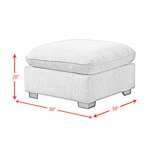 Deville - Modular Ottoman - Nova Gray