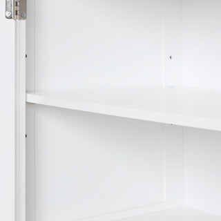 Tall Freestanding Bathroom Storage Cabinet With Adjustable Shelf And 2 Drawers