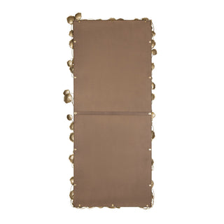 Full Length Mirror With en Leaf Accents, Floor Miiror For Living Room Bedroom - Gold