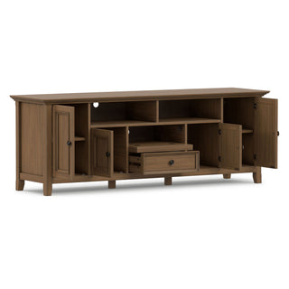 Amherst - Wide TV Media Stand - Rustic Natural Aged Brown