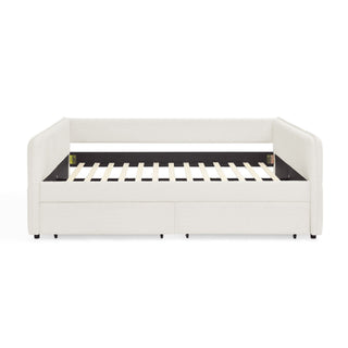 Upholstered Daybed & 2 Drawers