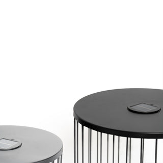 Solar Powered Nesting Side Table Set - Black