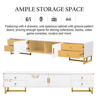 TV Stand With Storage For Living Room