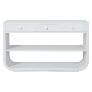 Console Table With 3 Soft Close Drawers & 2 Open Shelves