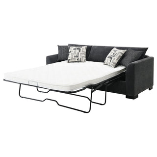 Pacheco - Upholstered Sleeper Sectional Chaise Sofa With Pocket Coils And Reversible Cushions - Dark Gray