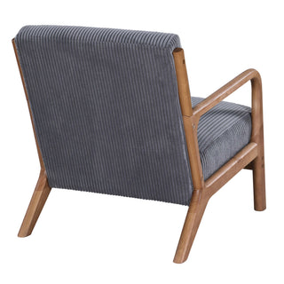 Upholstered Armchair With Back Support Pillow